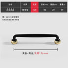 Modern Double-Color Cabinet Handles - Zinc Alloy Drawer Pulls for Cupboards and Furniture Black gold 128mm Handles