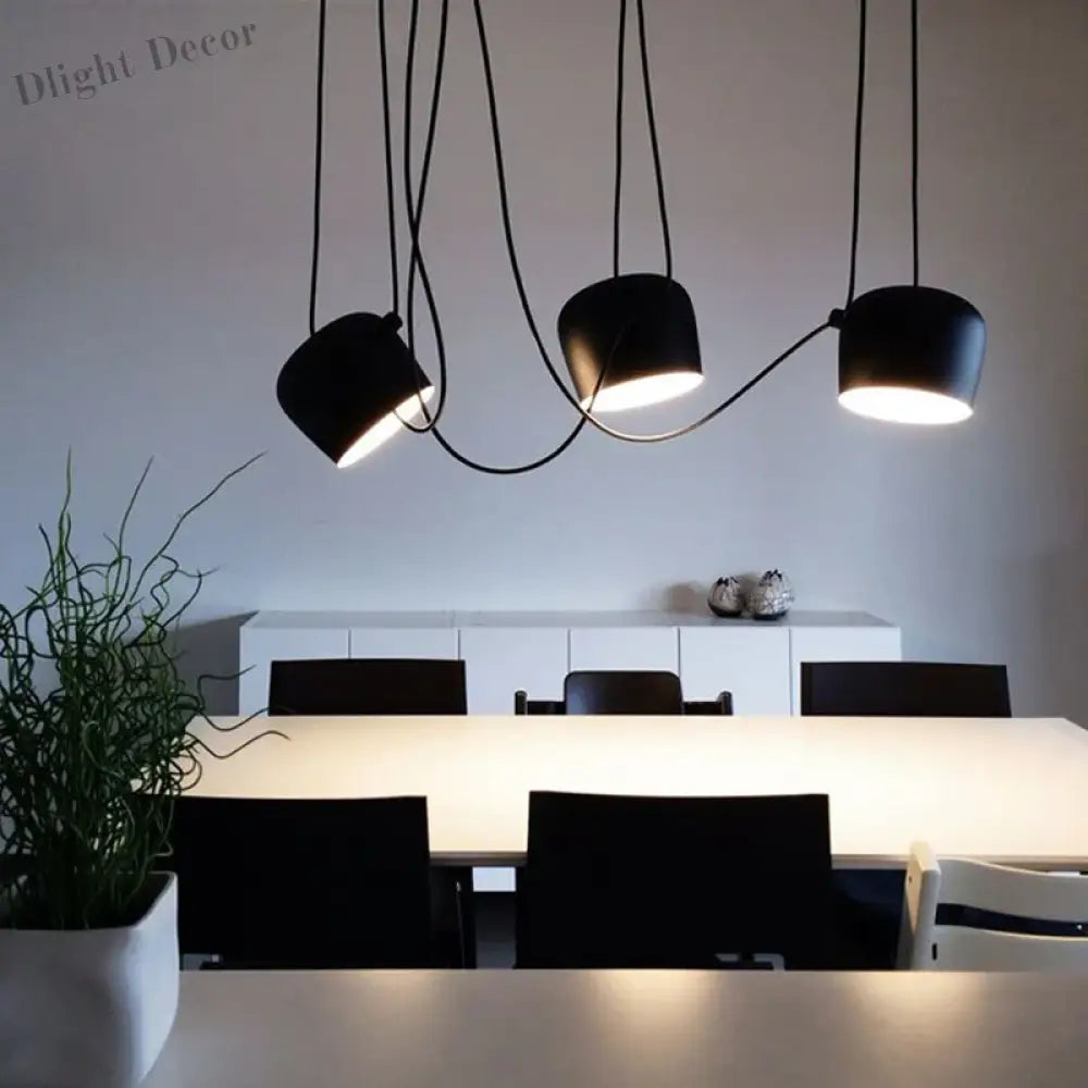 Modern Drum Pendant Lamp - Led Hanglamp With Industrial Charm For Restaurant Kitchen And Nordic