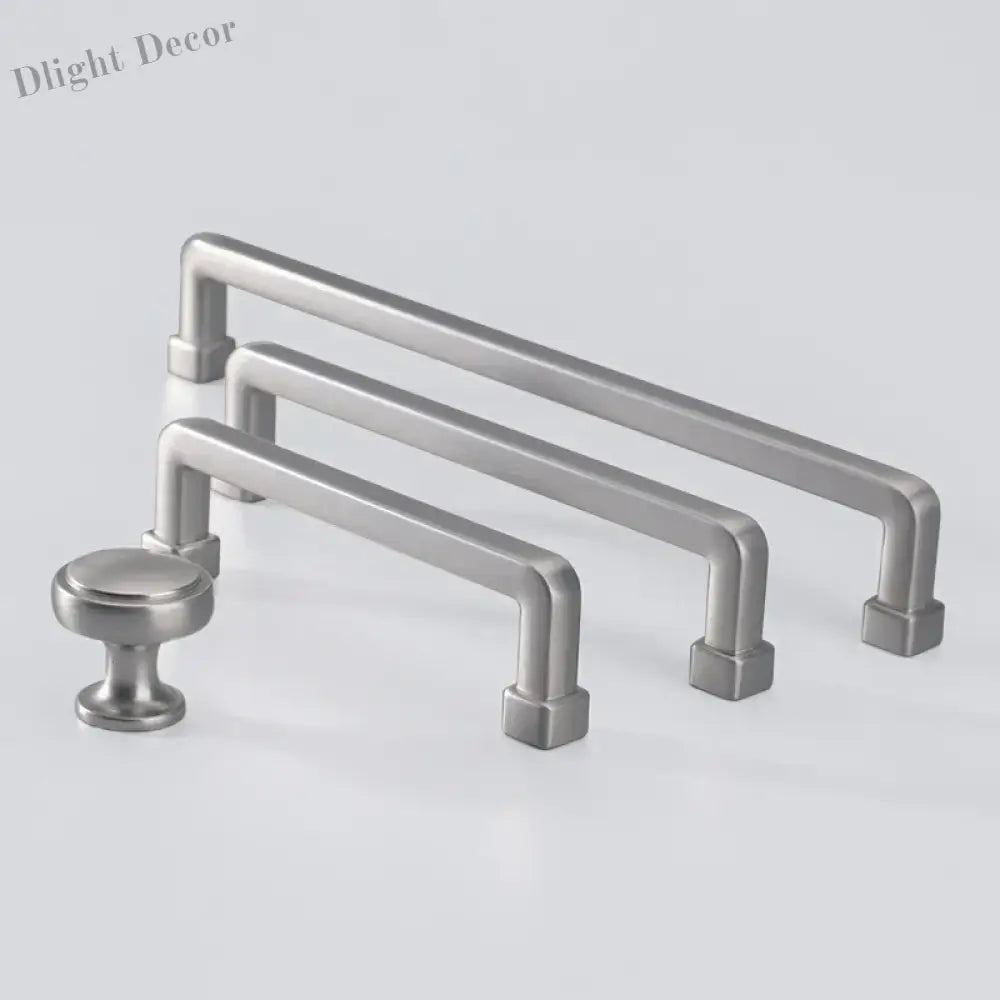 Modern European Gold and Gray Cabinet Handles - Zinc Alloy Drawer Knobs and Door Pulls for Furniture Handles