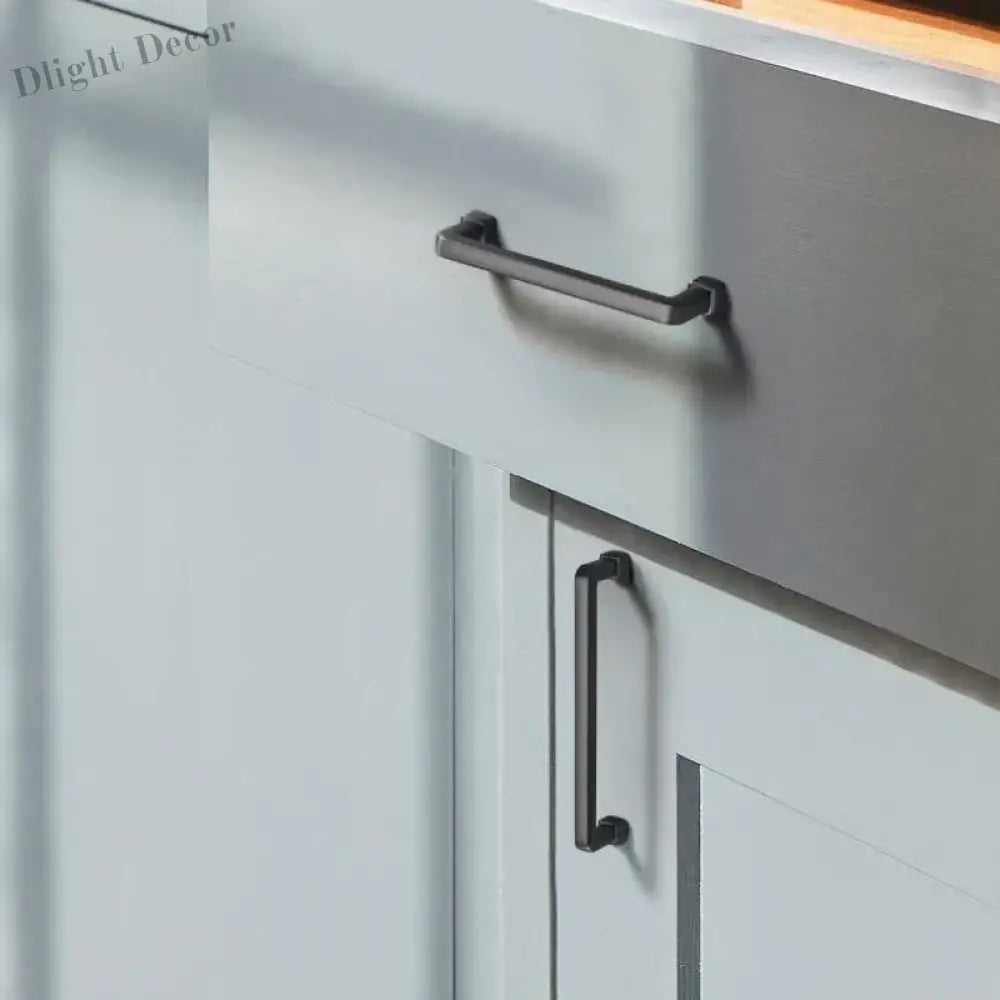 Modern European Gold and Gray Cabinet Handles - Zinc Alloy Drawer Knobs and Door Pulls for Furniture Handles