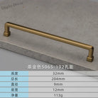 Modern European Gold and Gray Cabinet Handles - Zinc Alloy Drawer Knobs and Door Pulls for Furniture Coffee 192mm