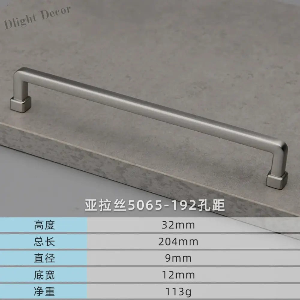 Modern European Gold and Gray Cabinet Handles - Zinc Alloy Drawer Knobs and Door Pulls for Furniture Nickel drawing