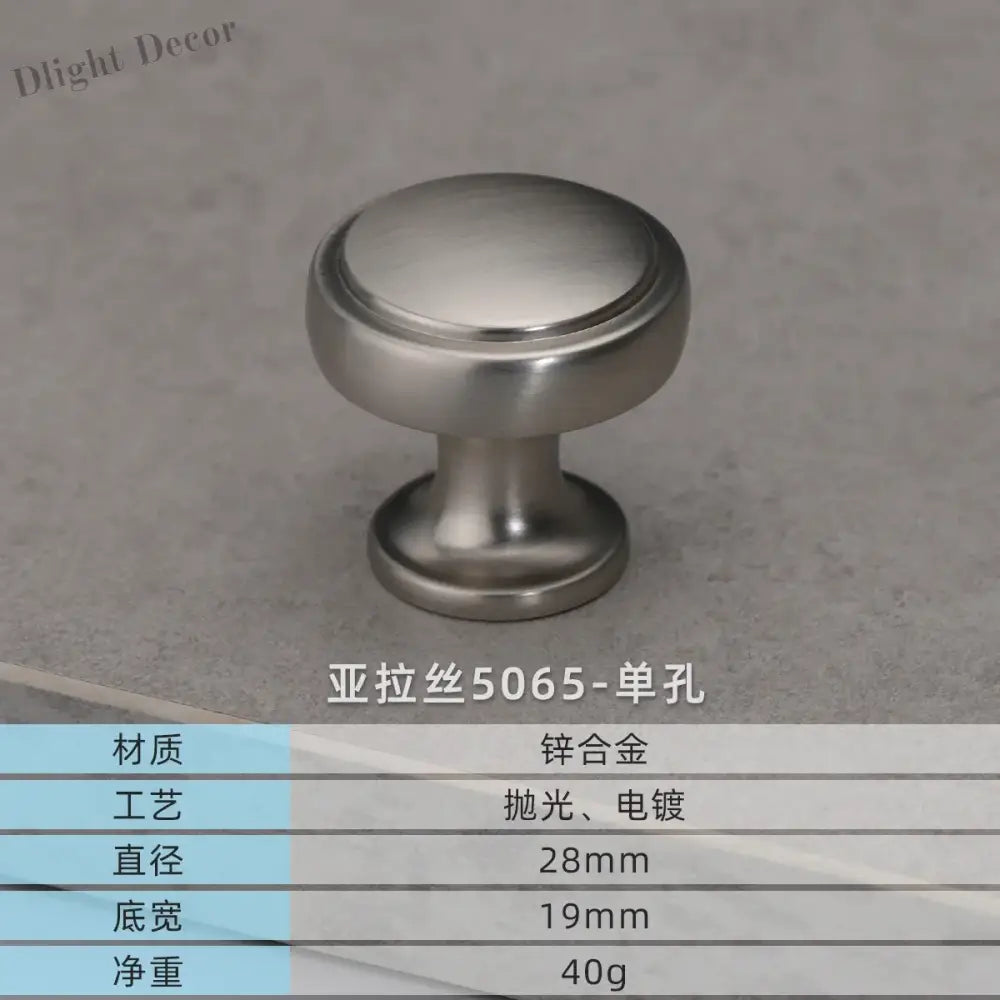 Modern European Gold and Gray Cabinet Handles - Zinc Alloy Drawer Knobs and Door Pulls for Furniture Nickel drawing s