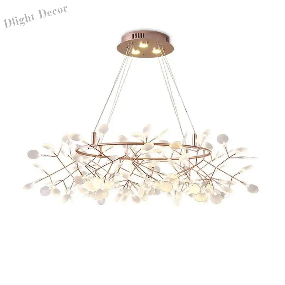 Modern Firefly Led Chandelier - Stylish Acrylic Industrial Pendant Light For Living Dining And