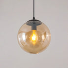 Modern Glass Orb Pendant: Stylish Lighting For Restaurants Amber / 5’