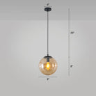 Modern Glass Orb Pendant: Stylish Lighting For Restaurants Amber / 8’