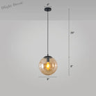 Modern Glass Orb Pendant: Stylish Lighting For Restaurants Amber / 8’