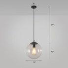 Modern Glass Orb Pendant: Stylish Lighting For Restaurants Black / 10’