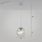 Modern Glass Orb Pendant: Stylish Lighting For Restaurants Clear / 8’