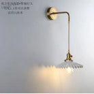 Modern Glass Wall Sconce Light Fixture - Elegant Bedroom Restaurant And Corridor Decor With Copper