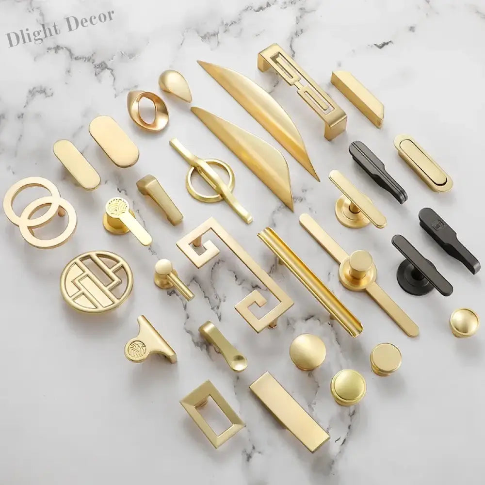Modern Gold Kitchen Cupboard Drawer Handles – Chinese Style Decorative Knobs Handles