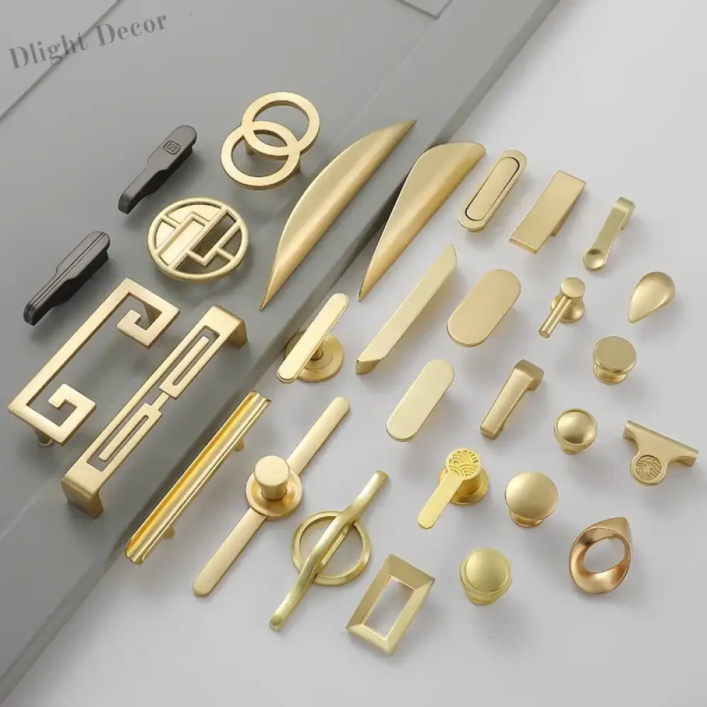Modern Gold Kitchen Cupboard Drawer Handles – Chinese Style Decorative Knobs Handles