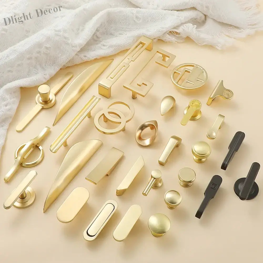 Modern Gold Kitchen Cupboard Drawer Handles – Chinese Style Decorative Knobs Handles