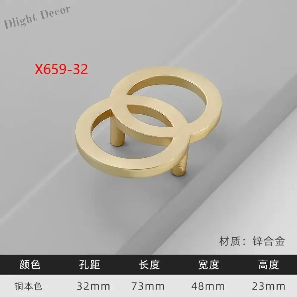 Modern Gold Kitchen Cupboard Drawer Handles – Chinese Style Decorative Knobs X659-32 Handles