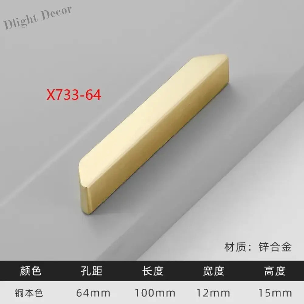 Modern Gold Kitchen Cupboard Drawer Handles – Chinese Style Decorative Knobs X733-64 Handles