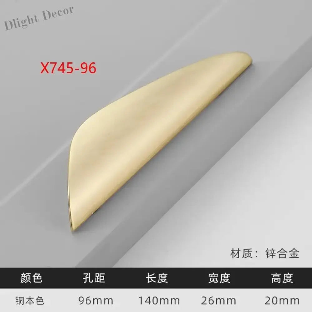 Modern Gold Kitchen Cupboard Drawer Handles – Chinese Style Decorative Knobs X745-96 Right Handles