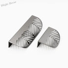 Modern Gold Leaf Cabinet Handles - Brushed Zinc Alloy Hollow Pulls for Furniture and Drawers Handles