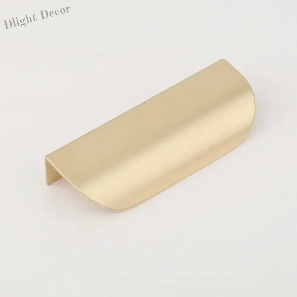 Modern Gold Leaf Cabinet Handles - Brushed Zinc Alloy Hollow Pulls for Furniture and Drawers L Handles