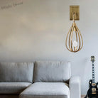 Modern Gold Teardrop Wall Sconce - Metal Surface Mount Light Wall Light