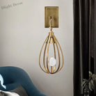 Modern Gold Teardrop Wall Sconce - Metal Surface Mount Light Wall Light