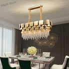 Modern Golden Stainless Steel Chandelier - Elegance For Living And Dining In Villas Duplex