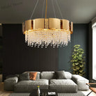 Modern Golden Stainless Steel Chandelier - Elegance For Living And Dining In Villas Duplex