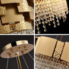 Modern Golden Stainless Steel Chandelier - Elegance For Living And Dining In Villas Duplex