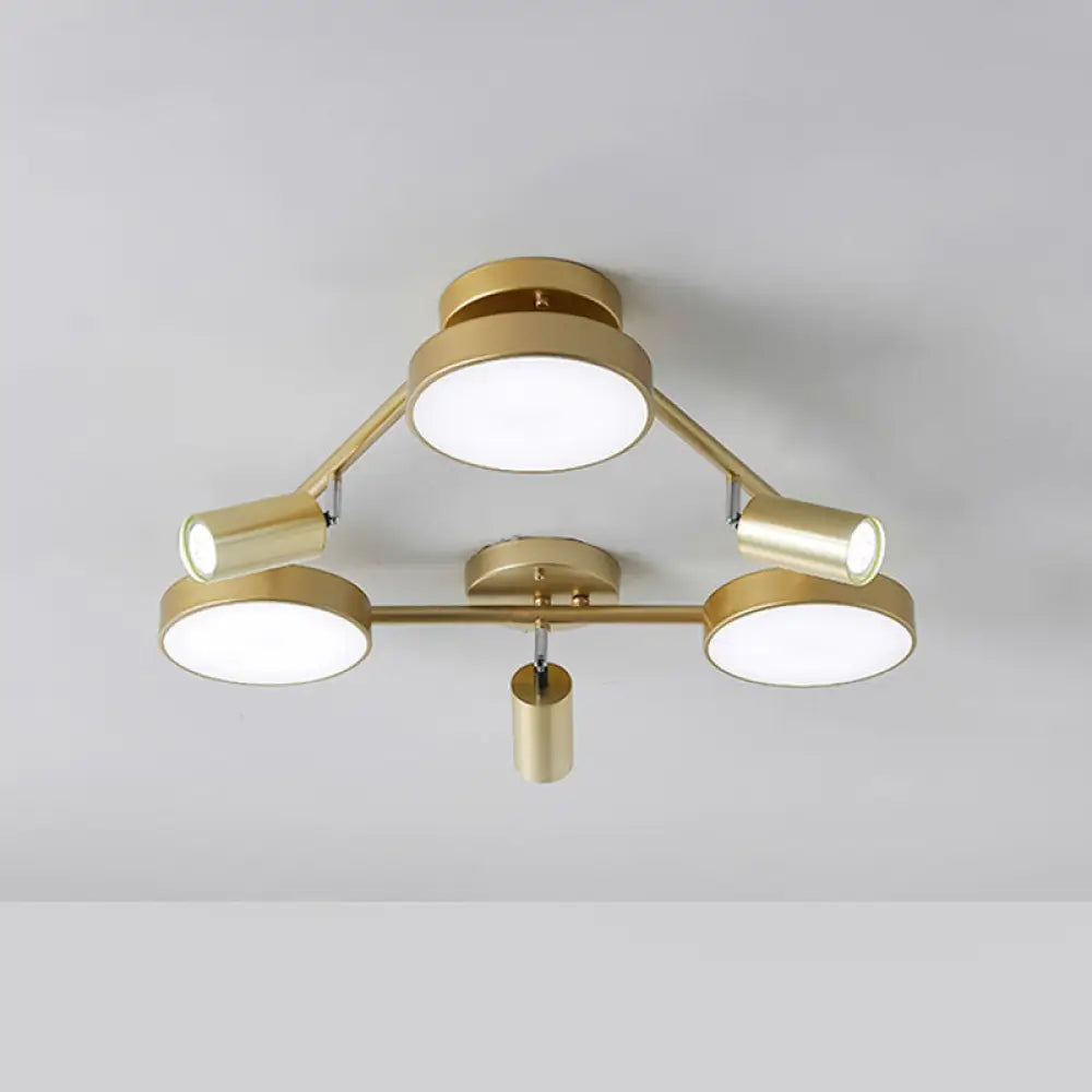 Modern Illumination Meets Elegant Design: The Gold Metal Round Ceiling Light