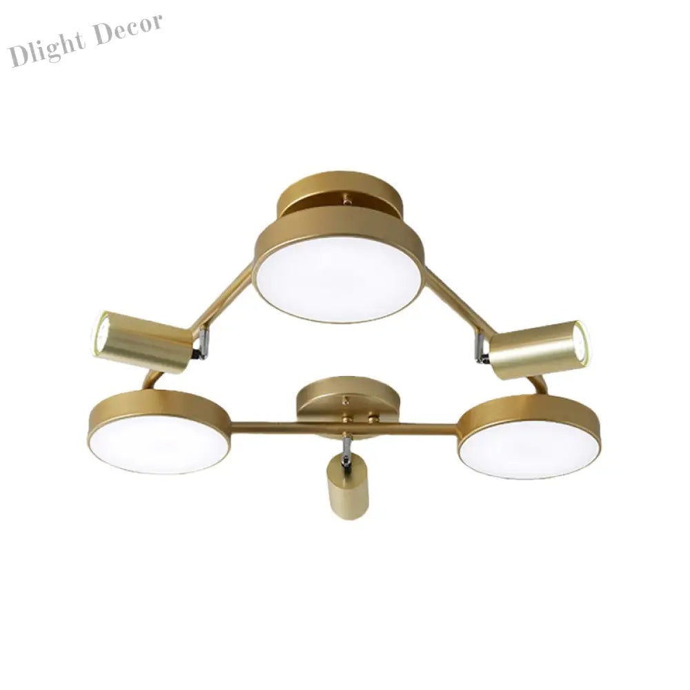 Modern Illumination Meets Elegant Design: The Gold Metal Round Ceiling Light