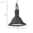 Modern Industrial Ribbed Pendant: A Striking Addition To Your Space