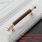 Modern Leather and Zinc Alloy Cabinet Handle – Elegant Drawer Pulls for Kitchen Wardrobe and Furniture (96mm) red
