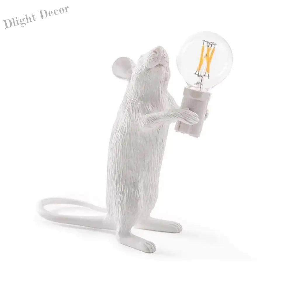 Modern Led Animal Table Lights - Whimsical Rat Cat Squirrel And Mouse Night Lamps Lamp