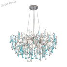 Modern Led Blue Water Droplets Ceiling Chandelier - Luxury Elegance For Villas And Living Spaces