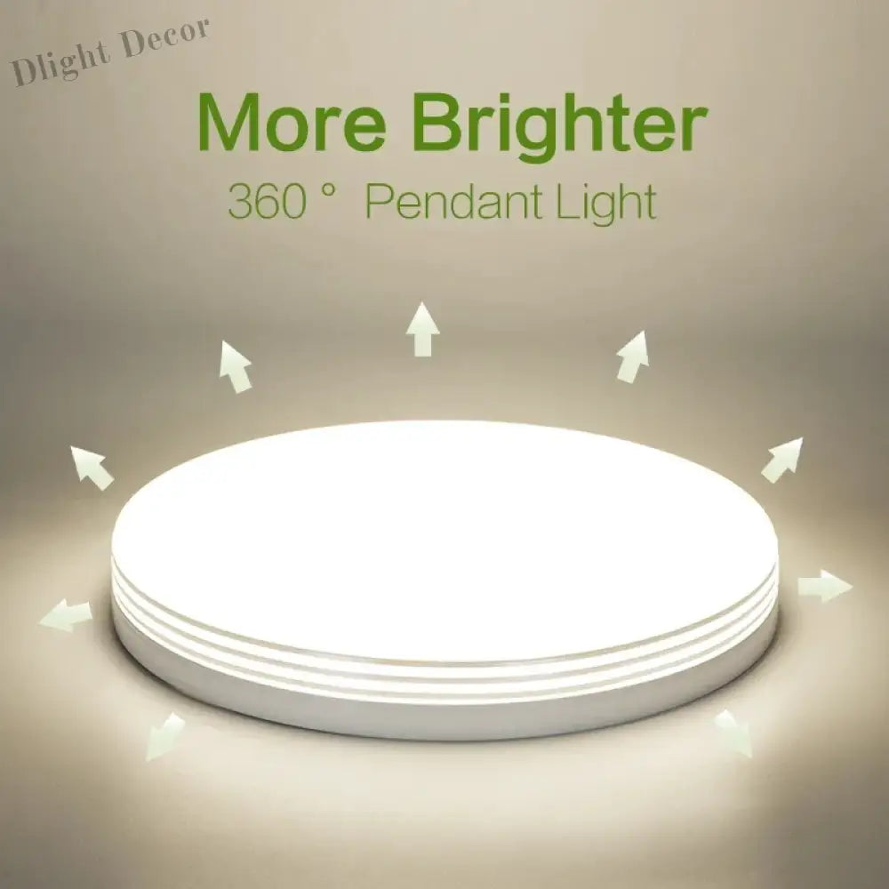 Modern Led Ceiling Lamp - Round/Square Lights In Various Wattages Perfect For Living Rooms And