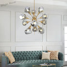 Modern Led Chandelier Lighting - Nordic Rock Glass Elegance For Living Rooms And More Pendant Lights