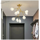 Modern Led Firefly Ceiling Chandelier - Contemporary Tree Branch Pendant Hanging Lamp With G4 Bulbs