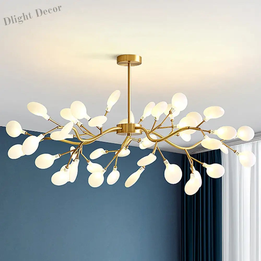 Modern Led Firefly Chandelier - Contemporary Ceiling Pendant Lamp For Living Room Bedroom Kitchen