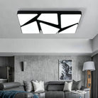 Modern Led Flush Mount: Square/Rectangular Options For Home Or Office Black / 37.5’ Warm