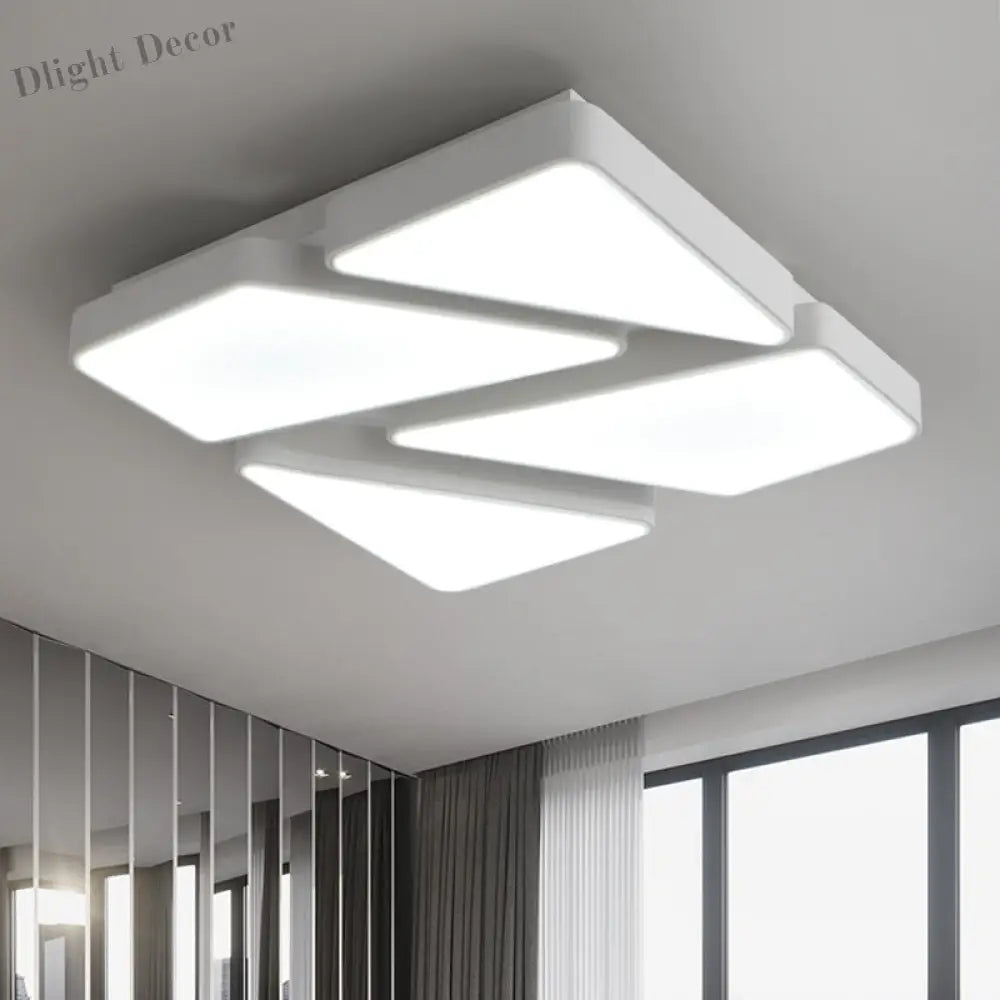 Modern Led Flush Mount: Square/Rectangular Options For Home Or Office