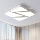 Modern Led Flush Mount: Square/Rectangular Options For Home Or Office White / 25.5’