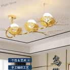 Modern Led Gold Bird’s Nest Chandeliers - Illuminate Your Living Dining And Kitchen Spaces With