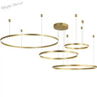 Modern Led Home Decor Chandelier Ring Light - Circular Fixtures For Living Ceiling Pendant Lamp In