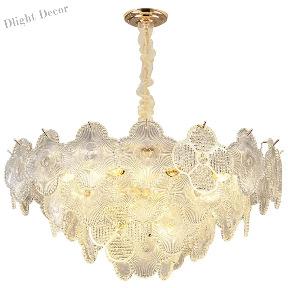 Modern Led Light Luxury Chandelier - Ideal For Villa Living Rooms Bedrooms And Dining Spaces French