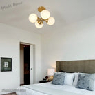 Modern Led Nordic Creative Glass Ball Ceiling Lamps - Magic Bean Bedroom Garnish Fixtures Ceiling