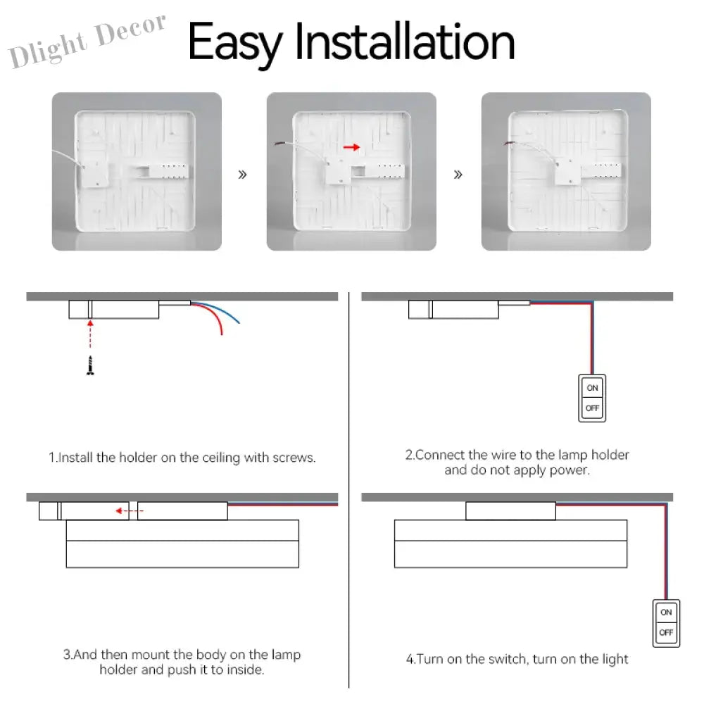 Modern Led Panel Light For Indoor Spaces - Versatile Round & Square Ceiling Lamp Fixture Ceiling