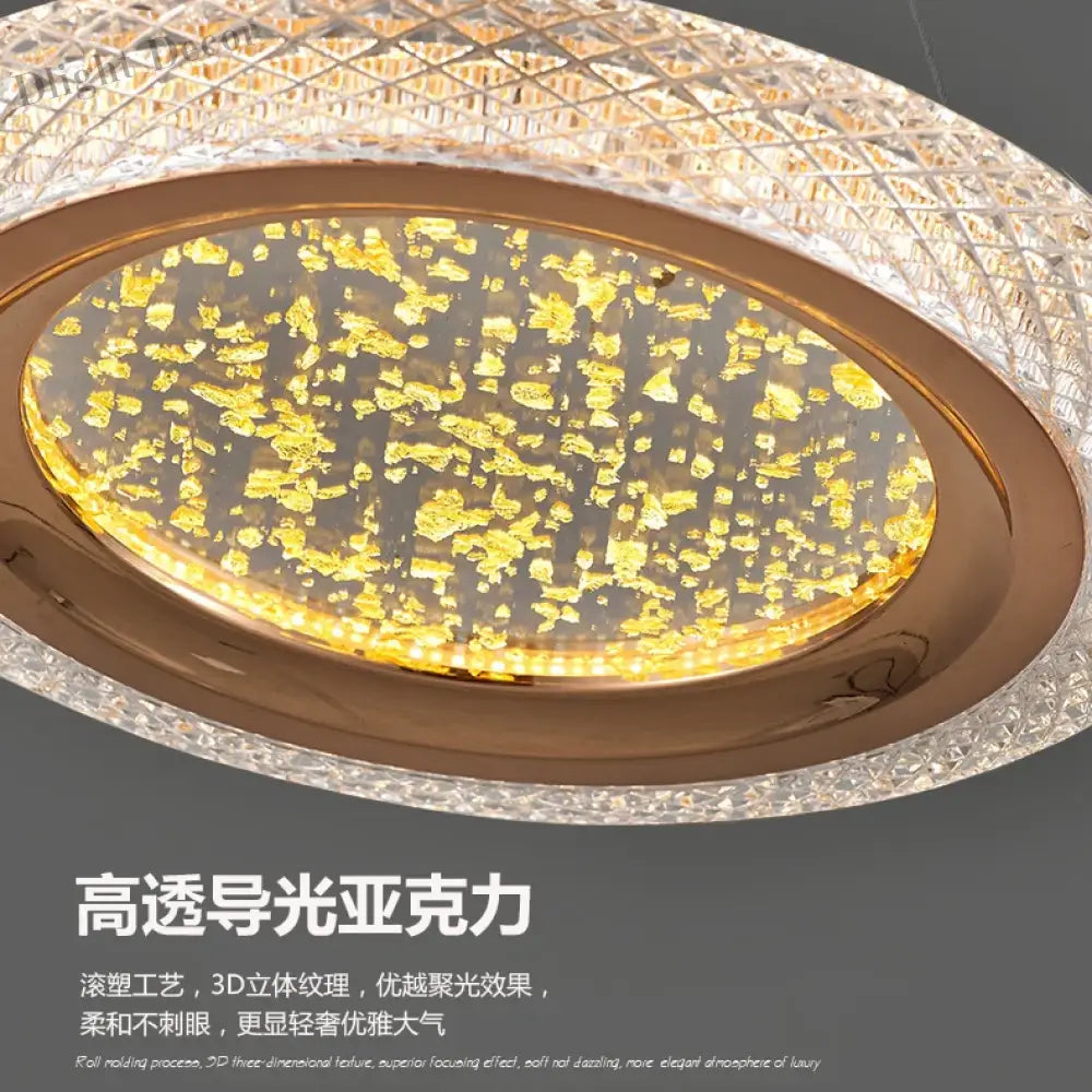 Modern Led Screw Ceiling Chandeliers - Luxury Ring Pendant Lights For High - End Living And Dining