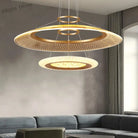 Modern Led Screw Ceiling Chandeliers - Luxury Ring Pendant Lights For High - End Living And Dining