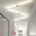 Modern Led Simple Long Strip Ceiling Light - Indoor Lighting Fixture For Bedroom Hall Balcony Aisle