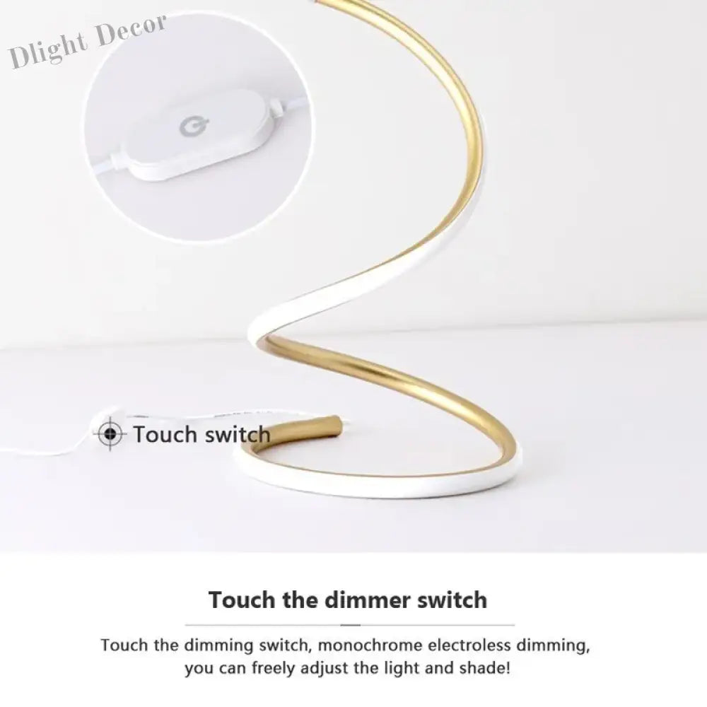 Modern Led Table Lamp With Dimmer Switch - Stylish And Adjustable Desk Light For Study Reading