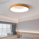 Modern Led Wood Grain Ceiling Lamp - Stylish Room Decoration For Every Space Ceiling Light